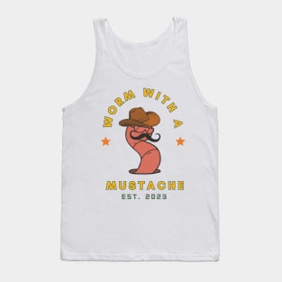 Worm With A Mustache Tank Top